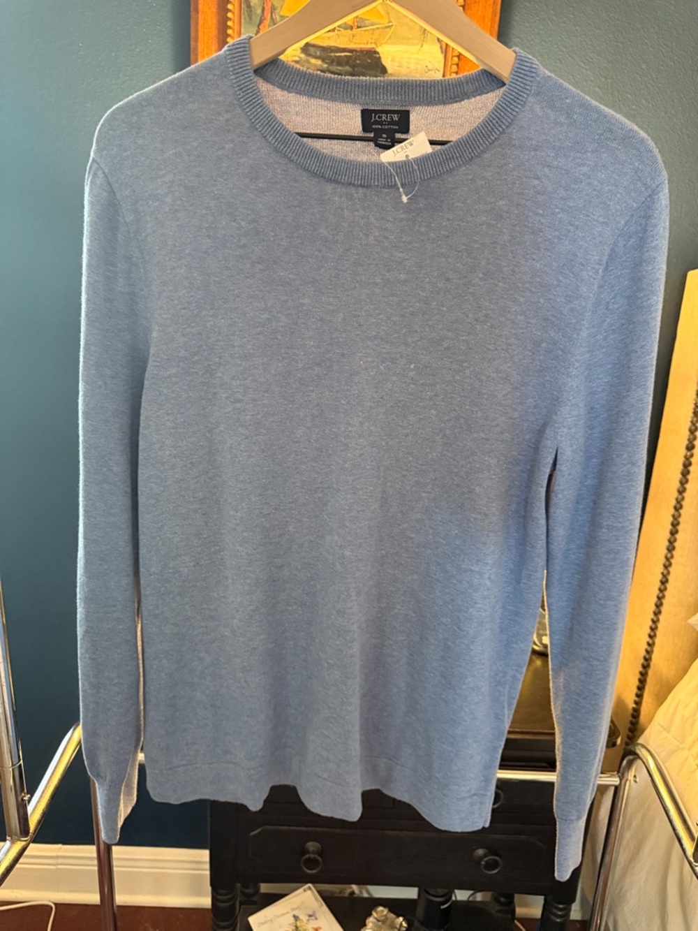 J. Crew Men's Sky Blue Crewneck Sweater